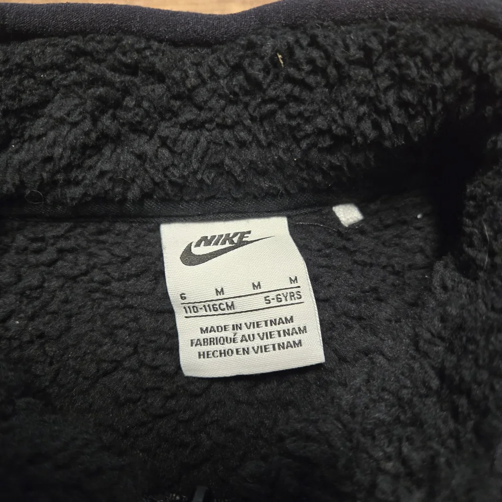 Nike Kids' Black Sherpa Vest with Olive Accent - Picture 3 of 5